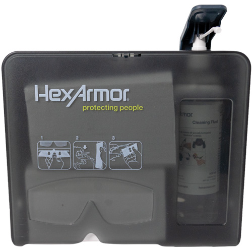 Station murale de nettoyage de lunettes, M&eacute;tal, 11,8" lo x 10,4" h Les Distributions ICE