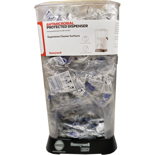 Distributeur de bouchons doreille filaires HL400 AM avec boîte de bouchons doreille AS-30W Les Distributions ICE