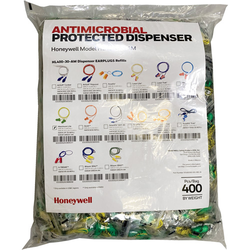 LPF-30 Earplugs Refill for HL400 Dispenser, Bulk - Polybag, Corded Les Distributions ICE