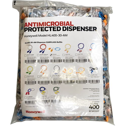 FF-30 Earplugs Refill for HL400 Dispenser, Bulk - Polybag, Corded Les Distributions ICE