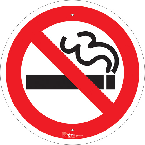 Enseigne de s&eacute;curit&eacute; conforme &agrave; la CSA - No Smoking, 12" x 12", Aluminium, Pictogramme Les Distributions ICE