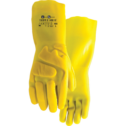 455 Triple Shot Cut-Resistant Gloves, Size Large, PVC, Nylon Inner Lining Les Distributions ICE
