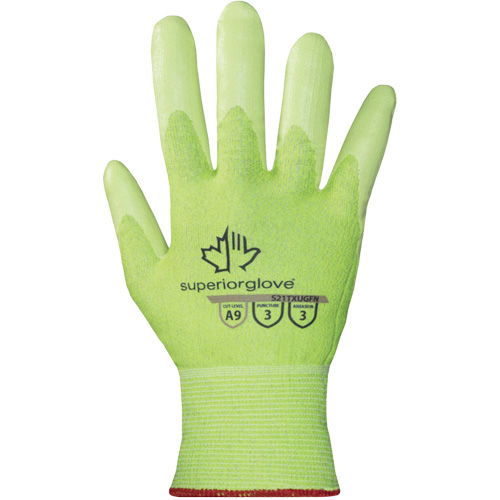 S21TXUGFN High-Visibility Cut-Resistant Gloves, Size 5/2X-Small, 21 Gauge, Nitrile Coated, TenActiv Shell, ASTM ANSI Level A9 Les Distributions ICE