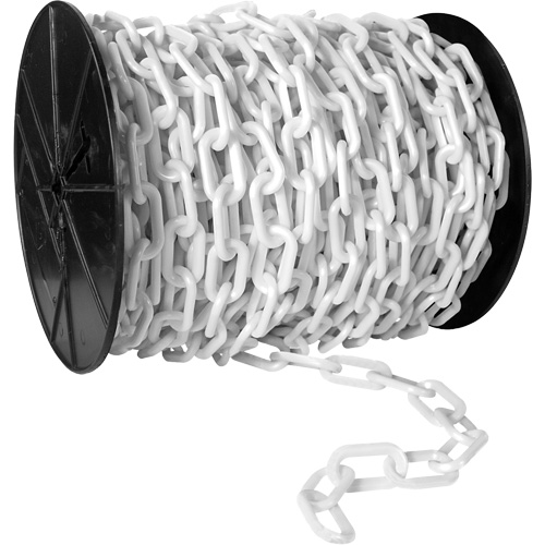Heavy-Duty Plastic Safety Chain, Orange, 2" Link, 120' Length Les Distributions ICE
