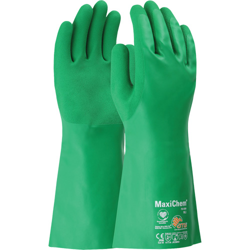 Gants r&eacute;sistants aux produits chimiques ATG MaxiChem, Taille Petit, 14" lo, Nitrile Les Distributions ICE