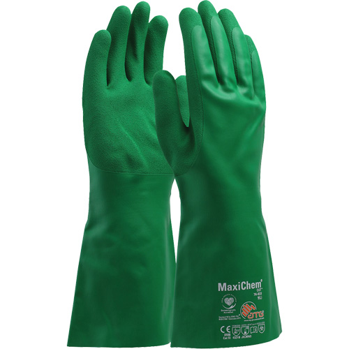 ATG MaxiChem&reg; Cut Chemical-Resistant Gloves, Size Small, 14" L, Nitrile Les Distributions ICE