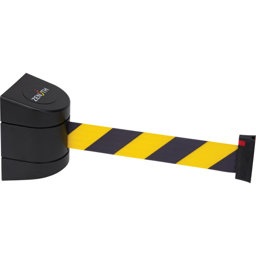 Magnetic Wall Mount Barrier with Magnetic Tape, Plastic, Magnetic Mount, 15', Black and Yellow Tape Les Distributions ICE