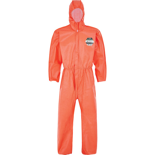 MicroMax&reg; NS Coverall with Elastic Hood, Cuffs, Waist & Ankles, Small, Orange, Microporous Les Distributions ICE