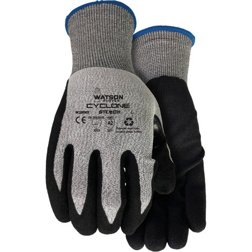 Gants r&eacute;sistant &agrave; la coupe 388 Stealth Cyclone, Taille T-petit, Calibre 18, Rev&ecirc;tement Nitrile, Enveloppe en PEHP/Polyester, ASTM ANSI niveau A2/EN 388 niveau 3 Les Distributions ICE