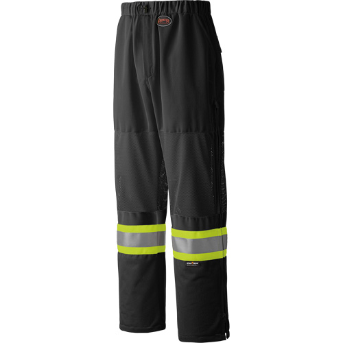 6003BKP Pantalon de s&eacute;curit&eacute; routi&egrave;re, Polyester, Petit, Noir Les Distributions ICE