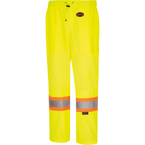 5999PW Pantalon de s&eacute;curit&eacute; routi&egrave;re pour femmes, Polyester, T-petit, Jaune lime haute visibilit&eacute; Les Distributions ICE