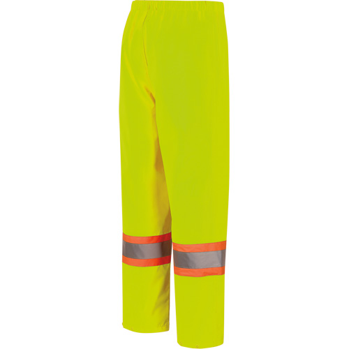 5629W Pantalon &agrave; bavette imperm&eacute;able pour femmes, Polyester/Polyur&eacute;thane, T-petit, Jaune lime haute visibilit&eacute; Les Distributions ICE