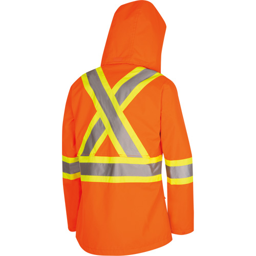 5626W The Rock Women's 300D  Quilted Safety Parka, Polyester/Polyurethane, High Visibility Orange, X-Small Les Distributions ICE