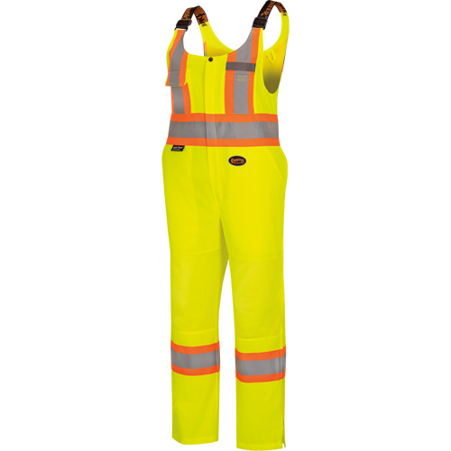 6000W Women's High-Visibility Traffic Safety Overalls, Polyester, X-Small, High Visibility Lime-Yellow Les Distributions ICE