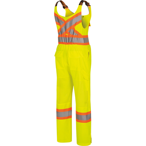 6000W Women's High-Visibility Traffic Safety Overalls, Polyester, X-Small, High Visibility Lime-Yellow Les Distributions ICE