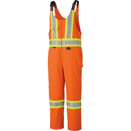 6617ZT High-Visibility Safety Overalls with Leg Zippers, Poly-Cotton, 40 (Tall), High Visibility Orange Les Distributions ICE