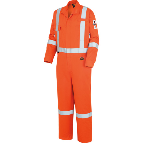 7708A Combines ignifuges et r&eacute;sistants aux arcs &eacute;lectriques &agrave; haute visibilit&eacute; The Rock FR-Tech, Taille 36, Orange haute visibilit&eacute;, 10 cal/cm² Les Distributions ICE