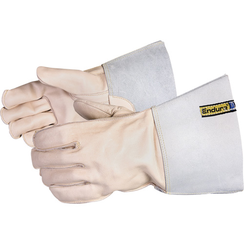 Gants pour soudeur avec coutures externes en Kevlar, Cuir de vache refendu, Taille 7 Les Distributions ICE
