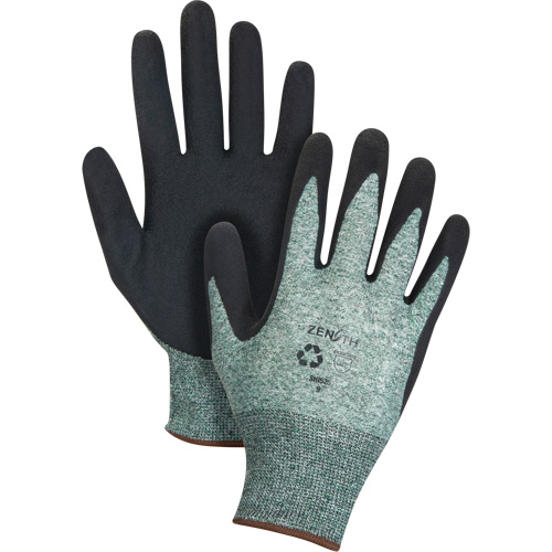 Gants &eacute;cologiques enduits &agrave; prise cr&ecirc;p&eacute;e, 7, R&ecirc;vetement Mousse de latex, Calibre 15, Enveloppe en Nylon/rPET Les Distributions ICE
