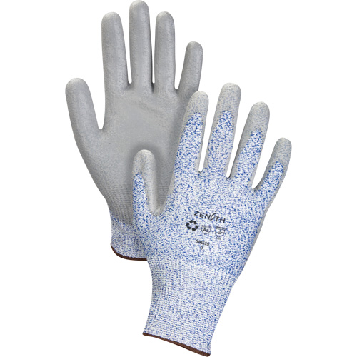 Eco-Friendly Stretch Cut-Resistant Gloves, Size 9, 13 Gauge, Polyurethane Coated, HPPE/RPET Shell, ASTM ANSI Level A2 Les Distributions ICE