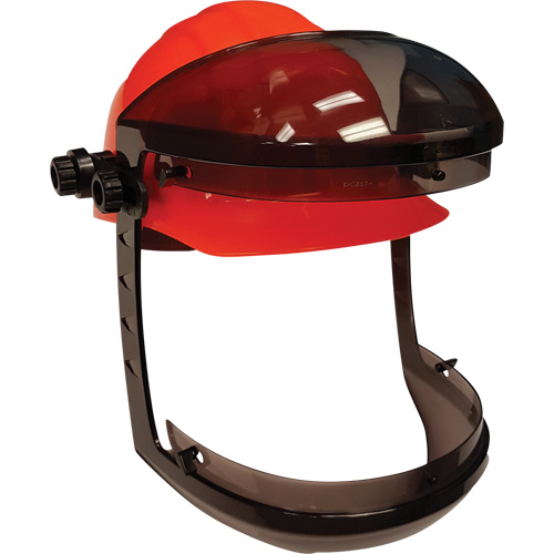Visi&egrave;re Facetech avec attache pour casques de s&eacute;curit&eacute; &agrave; fentes, Suspension Rochet Les Distributions ICE