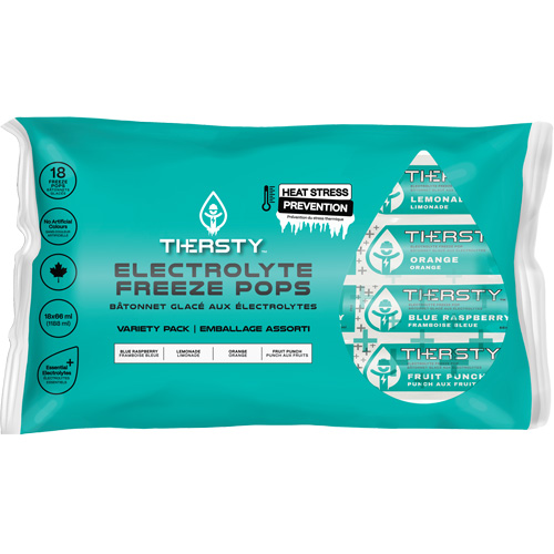 Hydration Drink Freeze Pops, Frozen, Mixed Flavours Les Distributions ICE