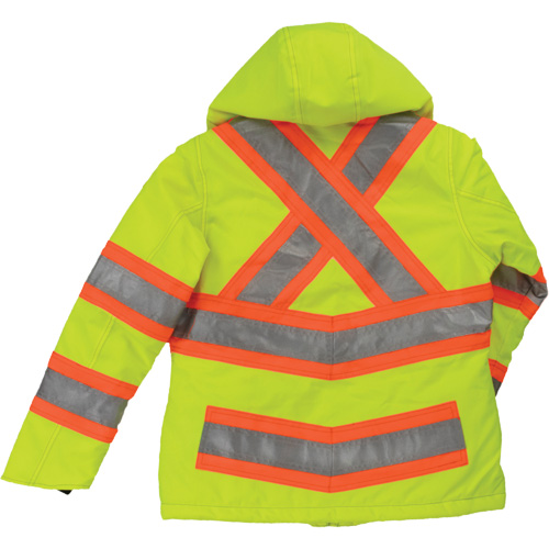 Manteau de s&eacute;curit&eacute; isolant et extensible pour femmes, Polyester, Jaune lime haute visibilit&eacute;, T-Grand Les Distributions ICE