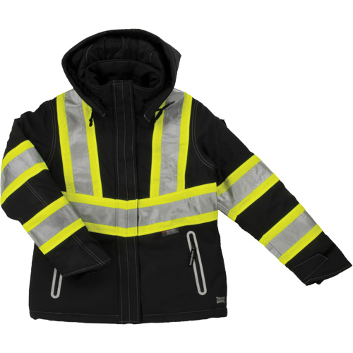 Manteau de s&eacute;curit&eacute; isolant et extensible pour femmes, Polyester, Noir, 2T-Grand Les Distributions ICE