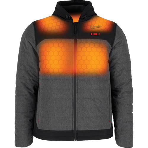 M12 Heated Quietshell Jacket with Battery, Men's, Small, Grey Les Distributions ICE
