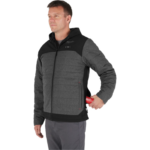 M12 Heated Quietshell Jacket with Battery, Men's, Small, Grey Les Distributions ICE