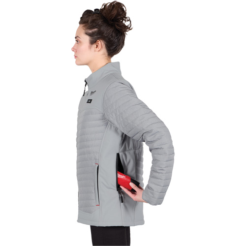 M12 Heated Axis Jacket with Battery, Women's, 2X-Large, Grey Les Distributions ICE