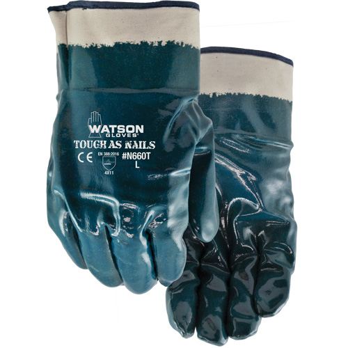 Gants r&eacute;sistants aux produits chimiques Tough-As-Nails, Taille T-Grand, Coton/Nitrile Les Distributions ICE