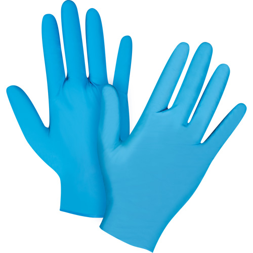 Emballages de gants jetables pour machine distributrice, Moyen, Nitrile, 4,5 mils, Sans poudre, Bleu, Classe 2 Les Distributions ICE