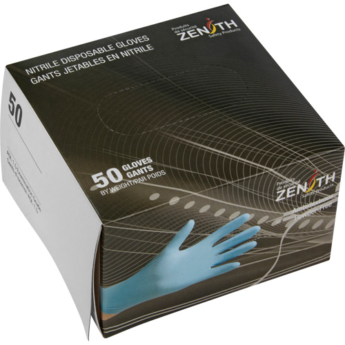 Emballages de gants jetables pour machine distributrice, Moyen, Nitrile, 4,5 mils, Sans poudre, Bleu, Classe 2 Les Distributions ICE