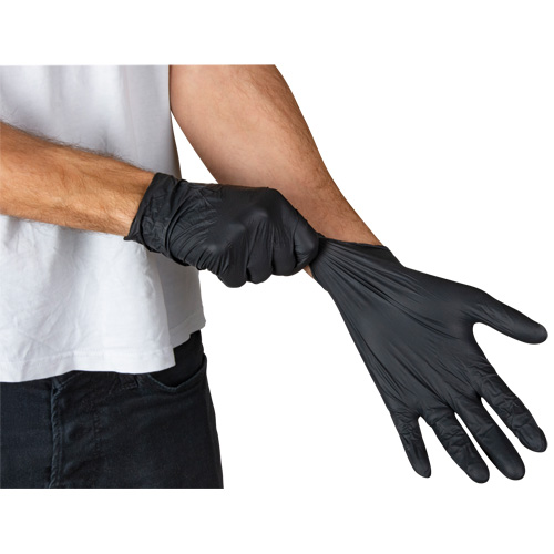 Vending Pack Disposable Gloves, Small, Nitrile, 5-mil, Powder-Free, Black, Class 2 Les Distributions ICE