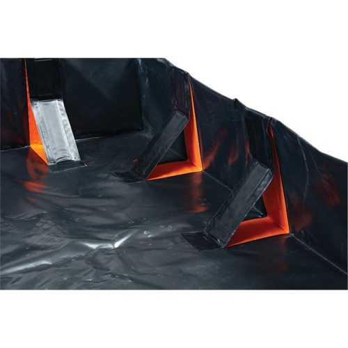 IBX Wall Pop-Up Berm, 4488 US gal. Capacity, 12' W x 50' L x 12" H, Snap-Up Bracket Les Distributions ICE