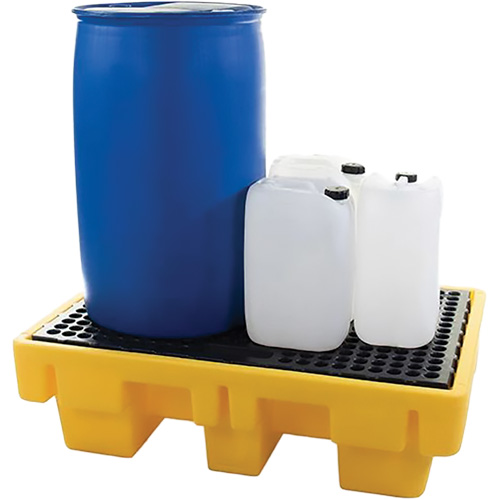 2-Drum Spill Pallet, 61 US gal. Spill Capacity, 51.5" x 36" x 15" Les Distributions ICE