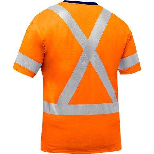 Bisley&reg; X-Back Short Sleeve Shirt, Poly-Cotton, Small, High Visibility Orange Les Distributions ICE