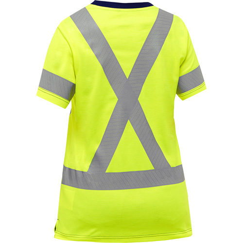 Bisley&reg; Women's X-Back Short Sleeve Shirt, Poly-Cotton, Small, High Visibility Lime-Yellow Les Distributions ICE
