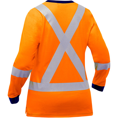 Bisley&reg; Women's X-Back Long Sleeve Shirt, Poly-Cotton, Small, High Visibility Orange Les Distributions ICE