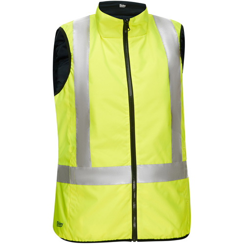 Veste bouffante, enveloppante et r&eacute;versible avec X au dos Bisley pour femmes, Jaune lime haute visibilit&eacute;, Petit, Polyester Les Distributions ICE