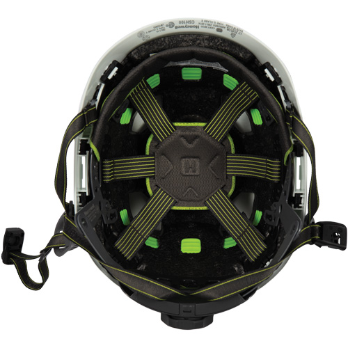 Casque de s&eacute;curit&eacute; d'escalade Fibre Metal, R&eacute;pond aux normes CSA type 2, Suspension Rochet, Non ventil&eacute; Les Distributions ICE