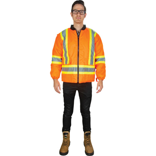 Parka d'hiver imperm&eacute;able 7-en-1, Orange haute visibilit&eacute;, Moyen Les Distributions ICE