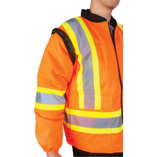 Parka d'hiver imperm&eacute;able 7-en-1, Orange haute visibilit&eacute;, Moyen Les Distributions ICE