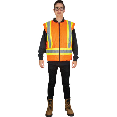 Parka d'hiver imperm&eacute;able 7-en-1, Orange haute visibilit&eacute;, Moyen Les Distributions ICE