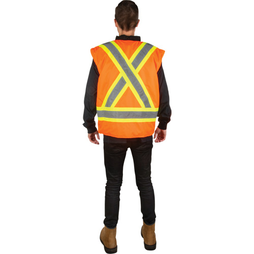Parka d'hiver imperm&eacute;able 7-en-1, Orange haute visibilit&eacute;, Moyen Les Distributions ICE
