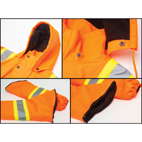 Parka d'hiver imperm&eacute;able 7-en-1, Orange haute visibilit&eacute;, Moyen Les Distributions ICE