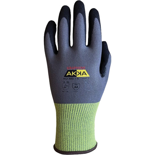 Gants r&eacute;sistants &agrave; la coupe interm&eacute;diaires KO-400, Taille 9, Calibre 15, Rev&ecirc;tement Nitrile, Enveloppe en Nylon/PEHP/Spandex/Graph&egrave;ne, ASTM ANSI niveau A4/EN 388 niveau D Les Distributions ICE