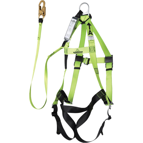 FBH-10000A6440-4 Harnais & longe classe A de 4' avec capacit&eacute; de 350 lb, Combinaison harnais/longe Les Distributions ICE