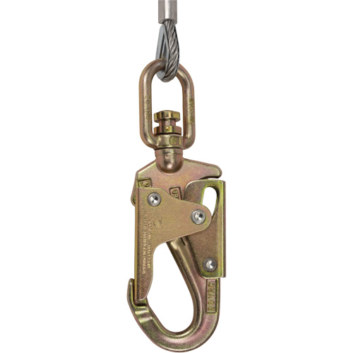 SRL-73302-20LE Self-Retracting Lifeline, 20', Galvanized Steel, Swivel Les Distributions ICE